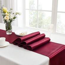 1/2/5/10 Pcs Satin Table Runners, 28x275cm, Elegant Soft Silky Table Decor For Party, Banquet, Wedding, Thanksgiving, Valentine's Day, Christmas, New Year