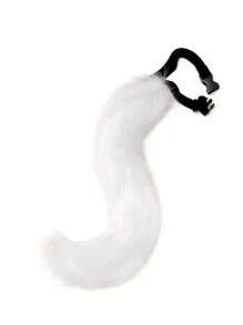 2 件理想礼物，可调节动物耳朵设计头带，万圣节派对仿真狐狸尾巴狼尾动物尾巴角色扮演毛绒万圣节角色扮演仿真狐狸毛绒尾巴服装配饰动物尾巴猫耳朵头带仿真狐狸尾巴头带可调节毛绒耳朵，角色扮演服装头带 - 彩色 - 查看 8