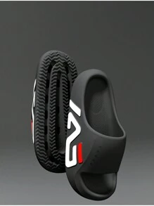 Men's Outdoor Sports Basketball Slippers, Thick Sole Soft Comfortable Outdoor Wear Fashion Sandals, Non-Slip, Odor-Resistant, Indoor Home Bathroom Shower One-Strap Slides