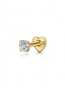 1 chiếc khuyên tai bạc Sterling 925 nhiều kiểu dáng dành cho nữ, khuyên tai dạng đinh tán, hoàn hảo để đeo hàng ngày/dự tiệc, trang sức cô dâu, trang sức cao cấp - Nhiều màu - Xem 22