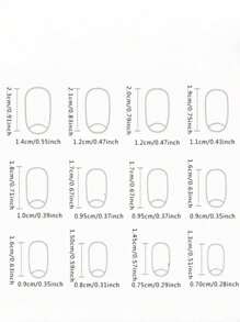 24pcs Short Almond-Shaped Solid Wine Red False Nails, With 1pc Nail File And 1pc Gel Nail Sticker, Manicure Supplies - Black - View 5