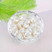 100pcs Shimmering Love Pearl Confetti , Faux Pearl Design Romantic Sprinkling Decor For Weddings Parties Holidays Favor Props,DIY Crafting Bracelets, Earrings, Pendants, Accessories(Heart,Star,Bow,Sakura,Beads),Christmas