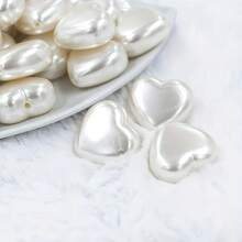 100pcs Shimmering Love Pearl Confetti , Faux Pearl Design Romantic Sprinkling Decor For Weddings Parties Holidays Favor Props,DIY Crafting Bracelets, Earrings, Pendants, Accessories(Heart,Star,Bow,Sakura,Beads),Christmas
