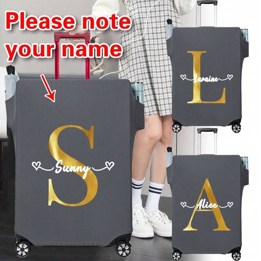 Vỏ hành lý mới độc quyền tùy chỉnh, phù hợp với túi thời trang 18-32 inch, túi chống bụi đàn hồi dày hơn, túi xách, phụ kiện du lịch, hộp bảo vệ hành lý - Xám - Xem 1