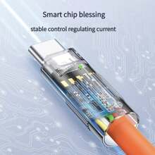 Liquid Silicone Type C V8 Lightning 120W Fast Charging USB Cable For IPhone  Pixel Bold Data Line - 黑色 - 查看 10