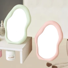 1pc Cloud Shaped Makeup Mirror, Unique Design, Desktop High Definition Wall Mounted Dressing Table Mirror, Cute & Beautiful For Bedroom