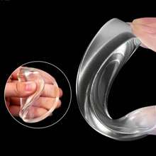 Silicone Invisible Height Increase Insoles, Transparent Half Pad, Women's Heel Cushion Pad, Suitable For Boots And Sports Shoes - Clear - View 2