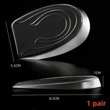 Silicone Invisible Height Increase Insoles, Transparent Half Pad, Women's Heel Cushion Pad, Suitable For Boots And Sports Shoes - Clear - View 5