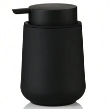 11盎司哑光黑色皂液器 - 现代简约风格，适用于浴室和厨房台面，可再填充家居浴室装饰秋季装饰返校 - 彩色 - 查看 15