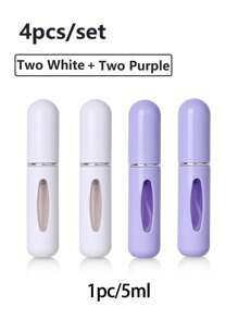 1/2/4 chai xịt nước hoa 5ML rỗng, chai xịt nước hoa có thể nạp lại, chai xịt mini, chai nước hoa bỏ túi nhỏ, hộp đựng bơm mùi hương, hộp đựng nước hoa rỗng di động cho du lịch, trường học hoặc tiệc tùng (trắng + hồng + đỏ hồng + tím) - Nhiều màu - Xem 13