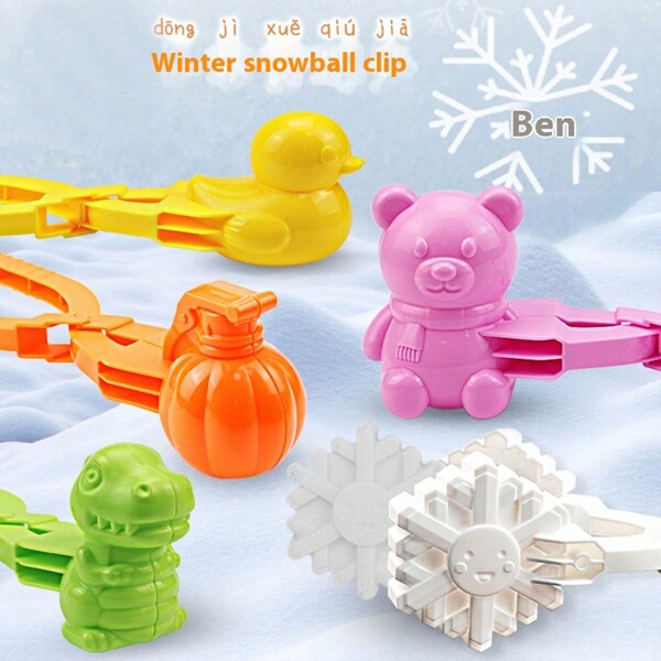 3 Stücke Multifunktionale tragbare Schneeschaufel Schneeball Clip, Schneeballschlacht, Schneemann Herstellung Werkzeug, Strandschaufel Clip, Schnee König Ente Spielen Schnee Werkzeug, Winter Schneeballschlacht Form, Schneemann Herstellung Schneeschaufel