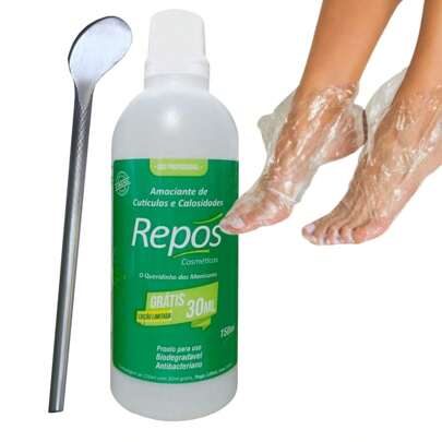 Kit Amaciante Repos Removedor de Calosidades Cutículas Espátula 222 Com Botinhas