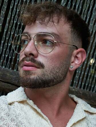 1 副男女款时尚金属经典彩色复古飞行员光学眼镜复古 70 年代经典眼镜