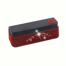 1pc Sparkling Crystal Coin Storage Box, Car Decor Coin Container, Decorative Storage Box, Gift