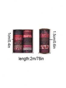 6 Rolls/18 Rolls, Retro Romantic Valentine's Day Washi Tape Set, Love And Love Pattern Design Creative Sticker Rolls, Suitable For Scrapbook Decoration Holiday Card Decoration Card Making - Handbook Gifts For Friends Back To School