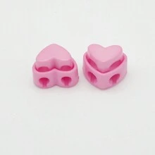 10 à 50 pièces Boutons décoratifs de forme de cœur colorés au hasard, fermoir décoratif, cordon de verrouillage, crochet à ressort, fermoir en forme de groin de cochon, fermoir de carte, bouton de réglage élastique, bouton d'arrêt