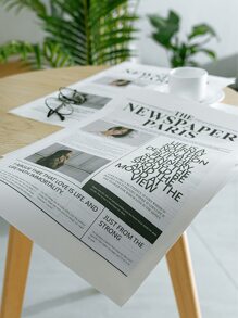 Set de 2 fondos de fotografía comercial con motivos de periódicos en inglés, accesorios decorativos para fotografía callejera y estilo "Ins", perfectos para decorar habitaciones y dormitorios, decoración de otoño