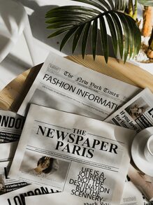 Set de 2 fondos de fotografía comercial con motivos de periódicos en inglés, accesorios decorativos para fotografía callejera y estilo "Ins", perfectos para decorar habitaciones y dormitorios, decoración de otoño