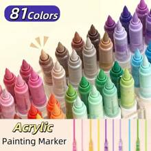 Languo 9 Color Set Direct Liquid Acrylic Marker Pens, Soft Head Large Capacity Simple Macaron Skin Color Gray Brown Colorful Black Coloring Book Filler Pen Student Painting Cartoon Cartoon Character Color Pen Color Impermeable Paper Art Diy Graffiti Painting Color Paintbrush Stone Glass Ceramic Metal Available Marker 126 Colors ﻿ - Multicolor - View 12