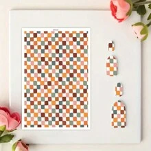 DONQE Flowers And Plants Pattern Print Water Transfer Paper, Making Soft Ceramic Earrings, Double-Sided Water Clay Transfer Stickers DIY Handmade Mold