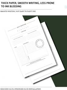 1 件英文每日计划管理计划板，自律撕下记事本 - 彩色 - 查看 2