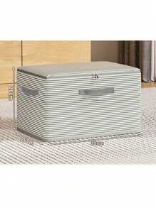 Large Capacity Fabric Storage Box With Lid For Home, Foldable Wardrobe Organizer For Clothes And Blankets - Multicolor - View 14