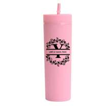 1pc Customized Name Initials A-Z Printed 16oz Plastic Water Bottle, 3 Color Options, Customized Name Tumbler Cup For Beverages, Flat Bottom Milk/Coffee Mug, Travel Accessory, Festival/Wedding Party Gift