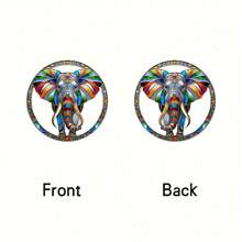 1 Piece, Elephant Decoration, Animal Decoration, Suncatcher, (8 Inches * 8 Inches/20 Centimeters * 20 Centimeters) Wall Decoration, Indoor And Outdoor Art Wall Decoration, Flower Wreath Decoration, Flower Wreath Center, Porch Decoration, Bedroom, Office, Terrace Home Decoration, Holiday Gifts, Window Decoration, Housewarming Gift, Party Decoration