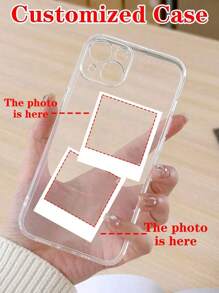 1 st. Aanpasbare doorzichtige siliconen beschermhoes voor de telefoon, doe-het-zelfontwerp en lensbescherming, compatibel met iPhone 16 ProMax/16 Pro/15 ProMax/14 ProMax/13 ProMax, A12/A13/A14/A15/A52/A54/A55, 13C, OPPO A15/A17, Honor X6A/X7B/X8B/X6, S23 Ultra/S24 Ultra/A52S, VIVO, OPPO, Redmi