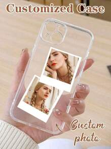 1 st. Aanpasbare doorzichtige siliconen beschermhoes voor de telefoon, doe-het-zelfontwerp en lensbescherming, compatibel met iPhone 16 ProMax/16 Pro/15 ProMax/14 ProMax/13 ProMax, A12/A13/A14/A15/A52/A54/A55, 13C, OPPO A15/A17, Honor X6A/X7B/X8B/X6, S23 Ultra/S24 Ultra/A52S, VIVO, OPPO, Redmi