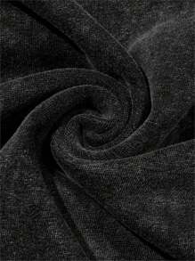 Men's Ionic Column Design Casual Sports Commuting Versatile Long Sleeve Drawstring Sweatshirt - Black - View 5