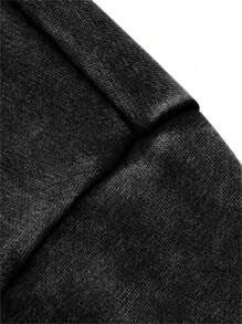 Men's Ionic Column Design Casual Sports Commuting Versatile Long Sleeve Drawstring Sweatshirt - Black - View 4