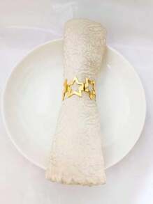 4pcs Metal Napkin Rings, Multi-Style Napkin Holders, Home Kitchen Dining Table Decor, Gathering & Party Napkin Clips - 4 Napkin Rings - View 12