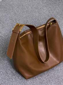 Coreano Outono/Inverno Nova Moda Casual Versátil Cor Sólida Altamente Atraente Bolsa Tote, Adequada para Trabalho, Deslocamento, Compras, Viagens, Aulas, Bolsa de Ombro Bolsa Tote