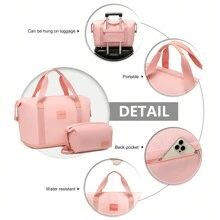 KONO 36L Erweiterbare Wasserdichte Reisetasche Set mit Kosmetiktasche für Männer und Frauen Wochenend Sporttasche Zweiteiliges Handgepäck mit Nass/Trocken Trennung Wasserabweisend