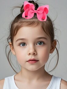 20pcs Girls Bubble Flower & Bow Hair Clips, Multi-Size & Colors, Versatile Cute & Adorable, Suitable For Kids