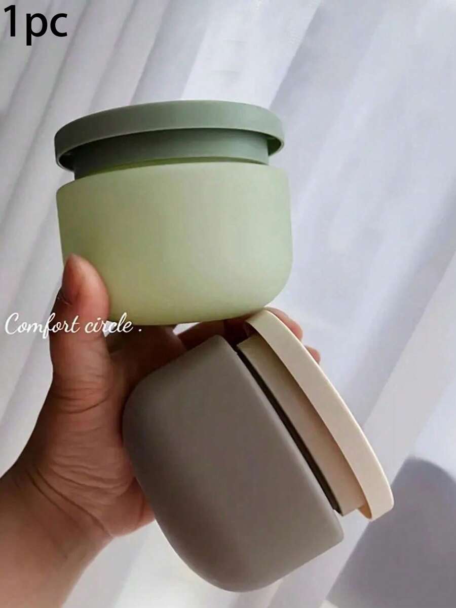 1pc Refillable Travel Toiletries Container, Multifunctional Dispensing Bottle With Protective Cap, 250 Ml Empty Cosmetic Jar, Facial Mask Cream Box Bottle, Travel Accessories With Lid, Cream Bottle, Hair Mask Jar, Face Cream Bottle, Scrub Bottle, Cosmetic Bottle, Body Lotion Jar, Perfect Storage Solution, Good Gift Choice. Travel Essentials School School Supplies Holiday Camping Holiday Essentials Vacation Mini Perfume For Women Perfume For Men Perfume Beach - Multicolor - View 1