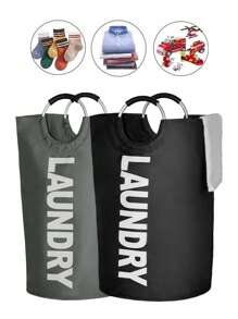 1pc Large Laundry Hamper, Standing Laundry Hamper, Laundry Bag With Padded Handle, Laundry Hampers For Bathrooms, Laundries, Colleges, Collapsible Laundry Bag, Freestanding Tall Clothes Hamper, Collapsible Laundry Bin Dress Pants Shoes Jeans Boots Skirt Laundry Hamper, Washing Basket Bathroom Organizer, Basket, Storage Basket, Foldable Laundry Basket
