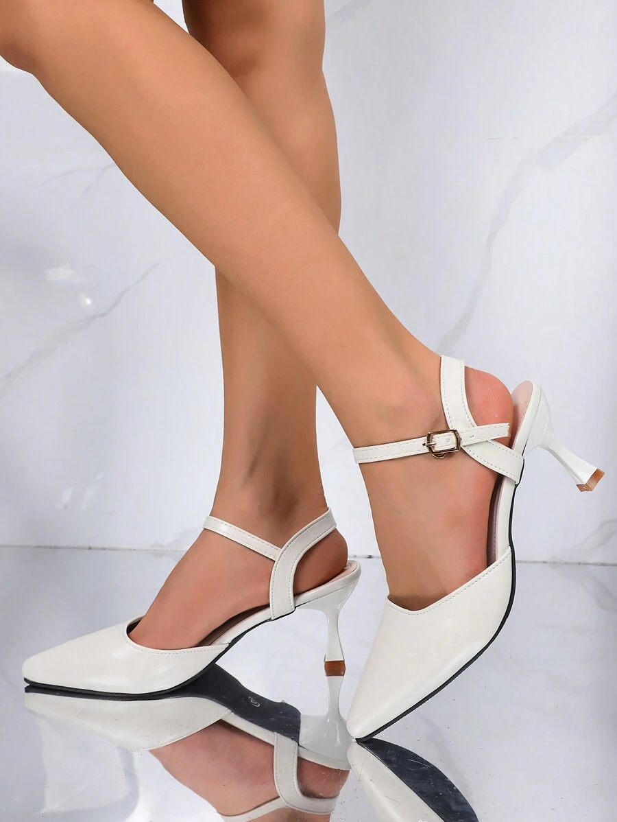 Pointed Toe Backless Sandals For Women, Closed Toe High Heels, New Overseas Fashion Spring/Summer