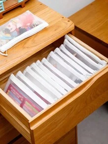 5pcs/1pc Mesh Storage Bags (L/M/S) Sorting & Organizing Mesh Bag Large Capacity Handmade Small Items Set Transparent Mesh File Folder Bag Mesh Zipper File Folder Bag A4 A5 A6 Pencil Bag Receipt Office File Makeup Bag Storage Bag,Boho Vibes