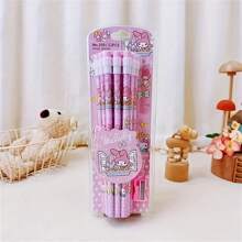 Sanrio 12 peças de lápis e 1 peça de lápis roller caixa de papelaria conjunto, lápis HB, escrita desenho lápis HB esboço canetas