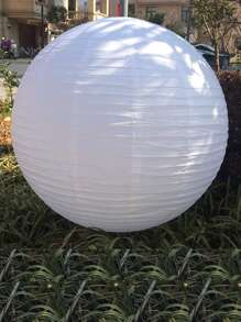 6PCS 6-20 INCH White Round Paper Lanterns (Not Water-Proof) Set For Home Garden Wedding Party Christmas Festival Anniversary Decoration, DIY Painting Props Lamp Cover