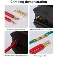 50/100pcs U-Shape Wire Connectors, Suitable For Crimping Electrical Blocks And Spade Terminals - Yellow - View 3