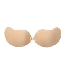 1 Pair Silicone Bras, Invisible Bra, Strapless Silicone Bra, Wedding Bra, Nipple Patch, Breathable Waterproof Bra, Women's Silicone Gathered Chest Patch, Popular Style