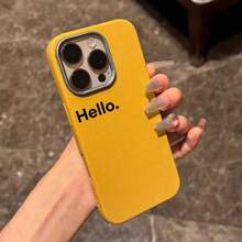 Slogan 1pc Fashion Halloween Pumpkin Lamp Print Thick Shockproof Phone Case Compatible With IPhone 16 11 12 13 14 11Pro Max 12Pro Max 13Pro Max 14Pro Max XR 15 15PRO 15PROMAX, Metal Frame Leather Texture