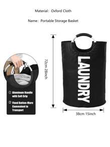 1pc Large Laundry Hamper, Standing Laundry Hamper, Laundry Bag With Padded Handle, Laundry Hampers For Bathrooms, Laundries, Colleges, Collapsible Laundry Bag, Freestanding Tall Clothes Hamper, Collapsible Laundry Bin Dress Pants Shoes Jeans Boots Skirt Laundry Hamper, Washing Basket Bathroom Organizer, Basket, Storage Basket, Foldable Laundry Basket