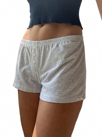 Women's Cute Sleeping Shorts Summer Casual Pajama Shorts Floral Heart Striped Lounge Shorts Bottoms Mini Shorts