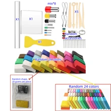 4-210 Pieces Random 24 Color Polymer Clay Baking Modeling Clay Kit, Cutting Model Clay Starter Kit With Earrings Mold, Clay Tools & Jewelry Ear Stud Cutter, Cartoon Shape, Flower, Geometric Stainless Steel Earrings Cutter Mold For Soft Pottery DIY Mold