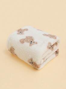 momscare 1 pieza Manta de envolvimiento con diseño de oso pequeño, toalla de baño suave para bebé, manta para cochecito, adecuada para dar regalos dulces y cálidos a cada niño, apropiada para uso familiar y de viaje, regalo del Día de San Valentín