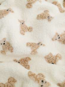 momscare 1 pieza Manta de envolvimiento con diseño de oso pequeño, toalla de baño suave para bebé, manta para cochecito, adecuada para dar regalos dulces y cálidos a cada niño, apropiada para uso familiar y de viaje, regalo del Día de San Valentín